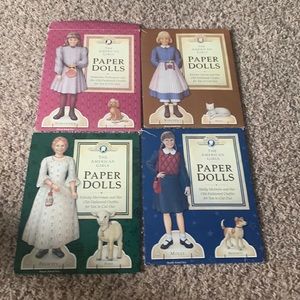 4 RARE American Girl Paper Dolls and their outfits